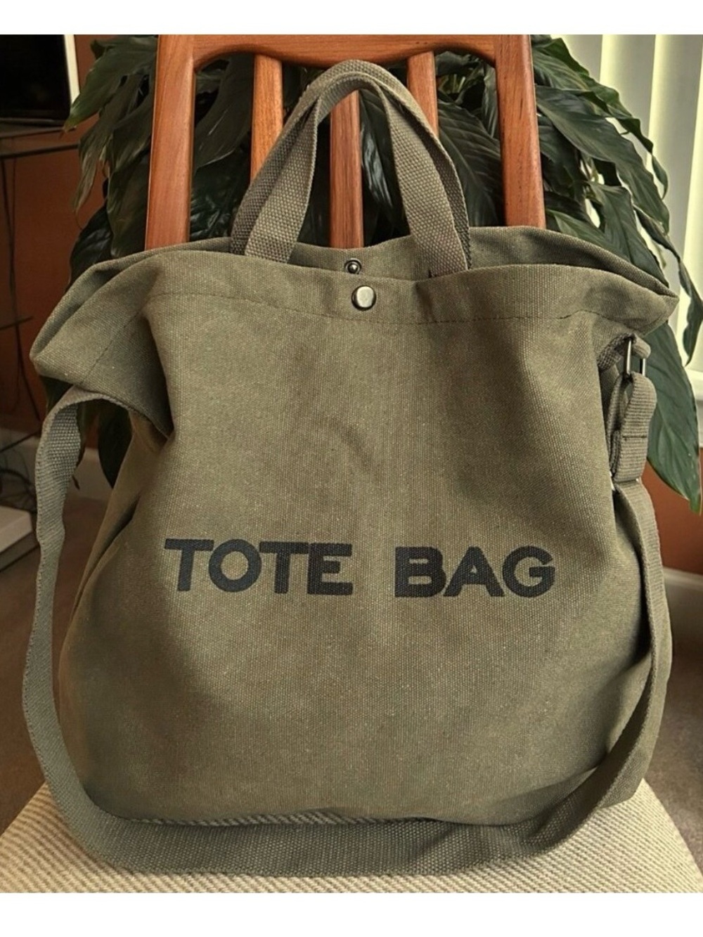 New LARGE TOTE BAG Olive Green 👜